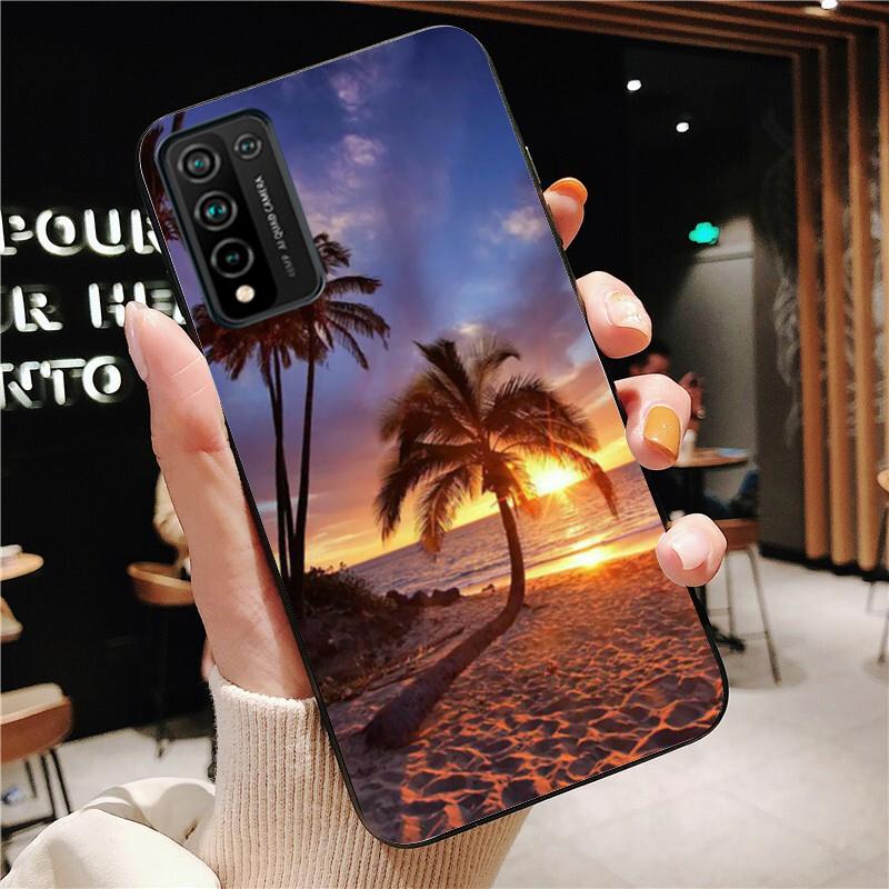 Palm Summer Beach Sea Phone Case for Huawei Honor 50 10X Lite 20 7A 7C 8X 9X Pro 9A 8A 8S 9S 10i 20S 20lite 7X 10 lite