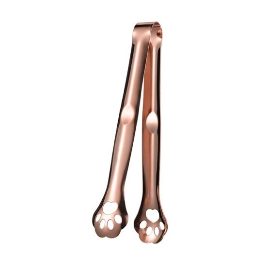 Jijijing Stainless Steel Clip Tongs, Cat Paw Shape, Durable Kitchen Utensils, Heat Resistant Appetizer for Snacks Dessert Ice Candy