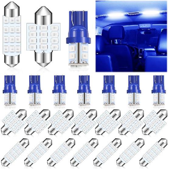 Tallew 24 Pieces Dome Light LED Car Bulb Kit Set T10 31 mm 42 mm LED Festoon Bulbs Interior Replacement for Car Map Door Courtesy(White)