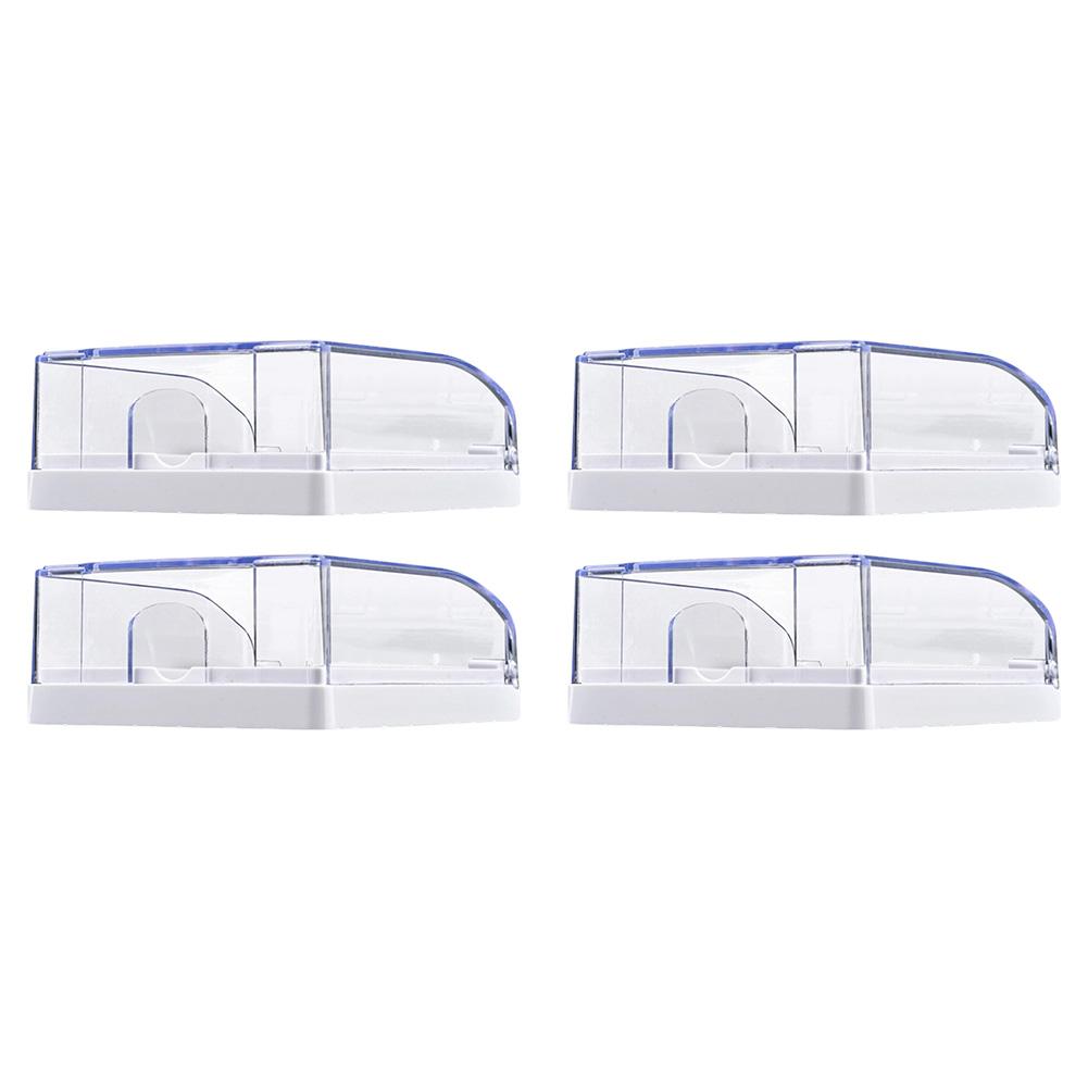 Wasserdichte transparente Steckdosenboxen Set mit 4 Stück mit selbstklebender Rückseite Spritzwasserschutzabdeckungen zum Steckdosenschutz