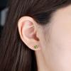14K Peridot Birthstone Earrings_5.0mm