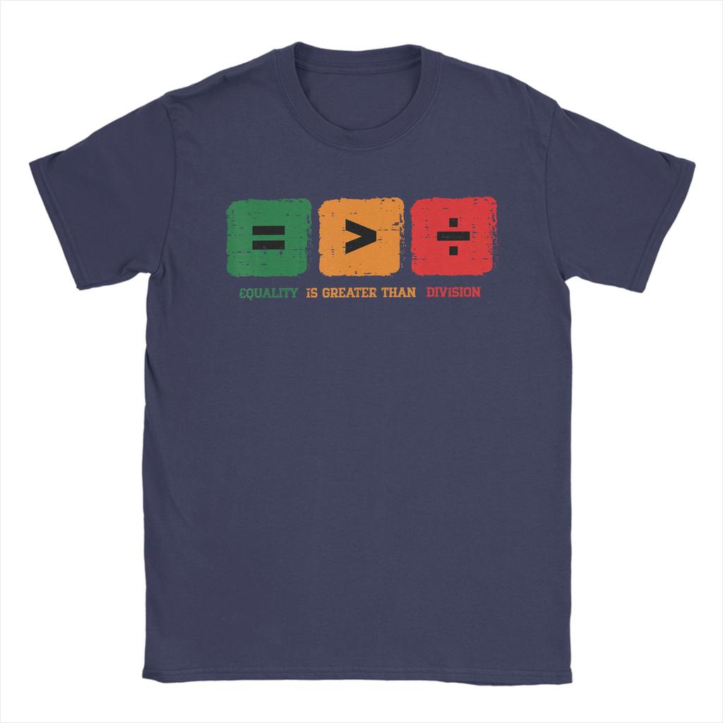 Equality Is Greater Than Division Black History Month 100 Cotton T Shirt For Unisex T Shirts Tee Shirt Plus Size Dropshipping Tops