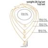 IngeSight.Z 4 Stück Imitation Perle Fischschwanz Anhänger Halskette Set Damen Trendig Exquisit Mehrschichtig Schlüsselbein Kette Damen Schmuck