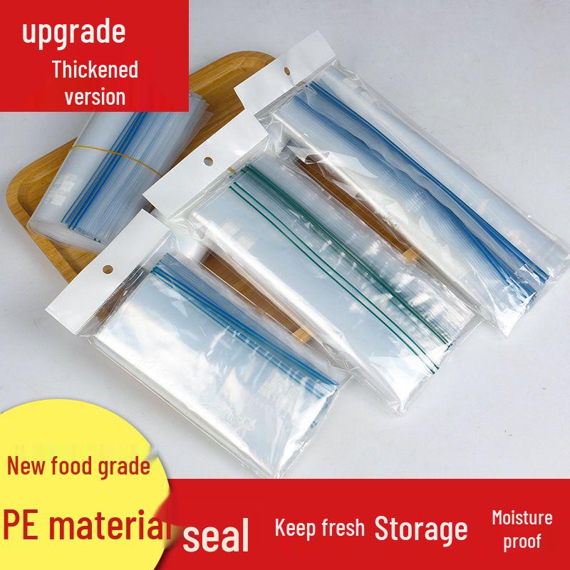 Reusable Food-Grade Fresh-Keeping Bag for Freezer and Refrigerator Storage, Stackable and Sealable. Extra Small [2 pcs] Sample