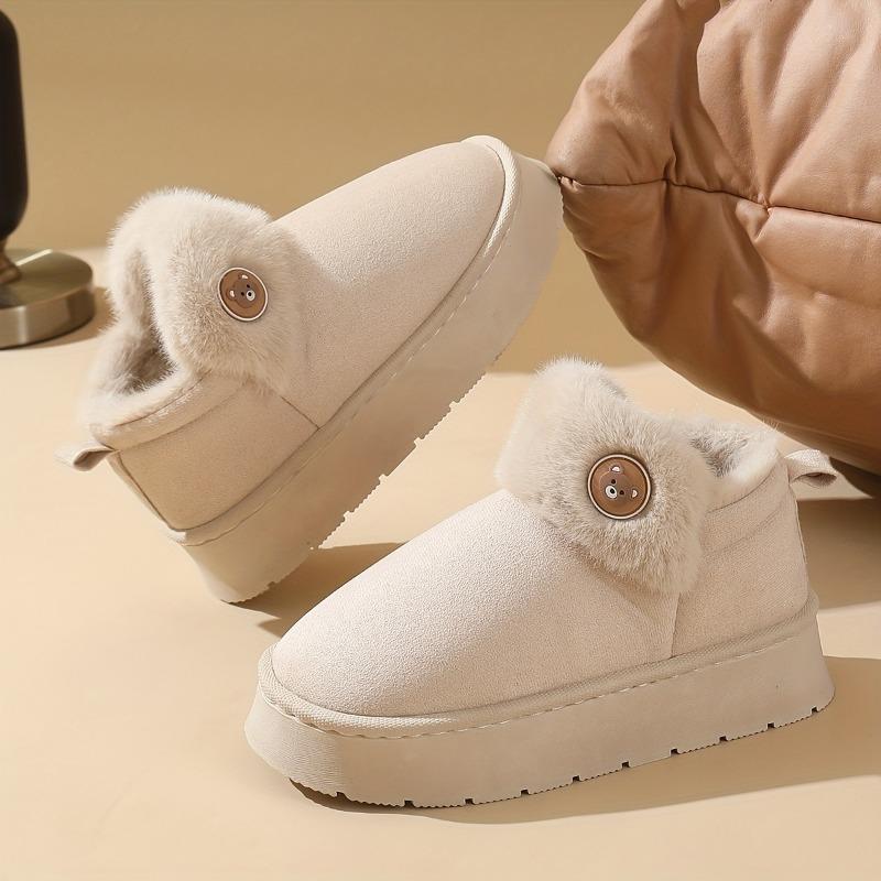 2025 Winter Package with Cotton Slippers Men's Thick Bottom Home Couple Indoor and Outdoor Non-slip Warm Women Old Cotton Shoes