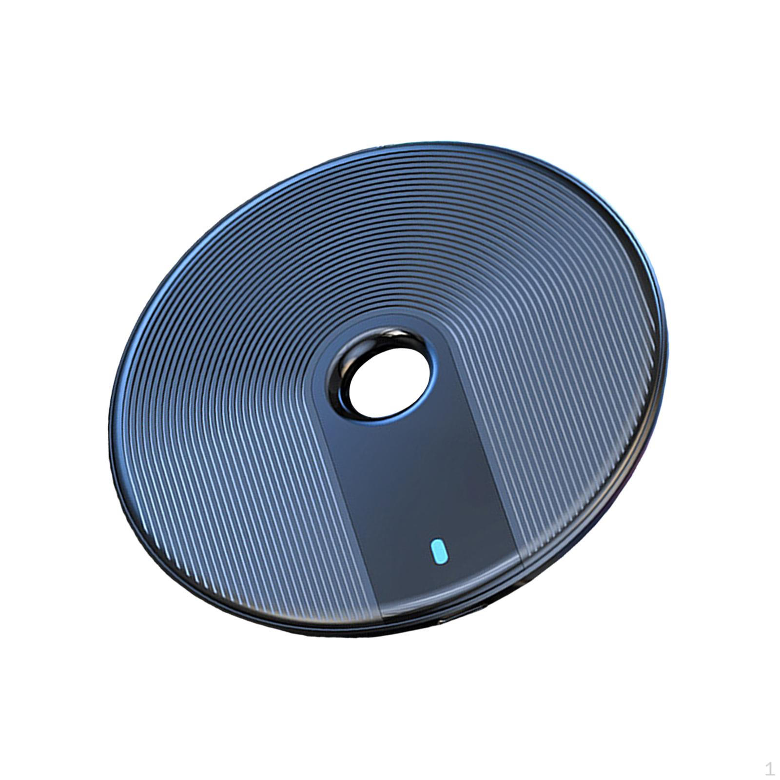 

Wireless Charger Round Portable Fast Charging Mat for Office Desk Smartphone чёрный