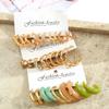Colorful Geometric C Alloy Resin Earrings For Women New Festive Parties In Europe And The United States Jewelry Gift