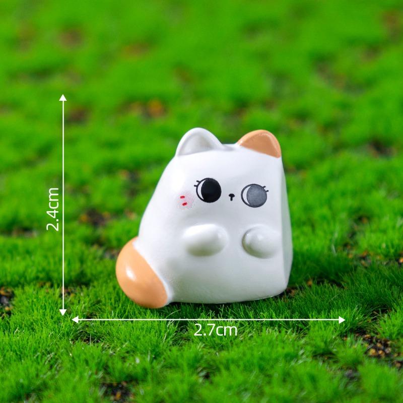 Cute 12 Zodiac Sign Cat Figurines Garden Landscaping Decorations Blind Bags Hanging Accessories and Small Ornaments