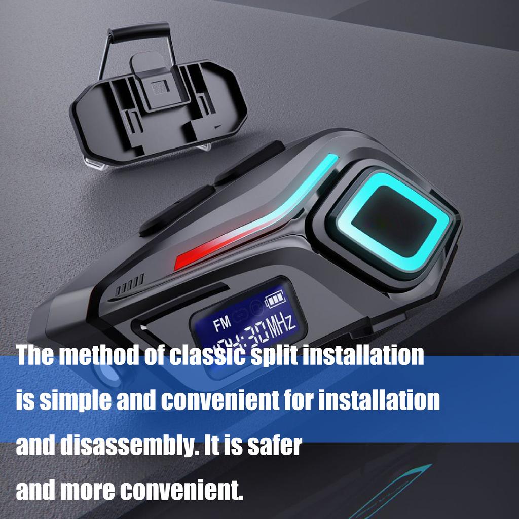 Wireless Motorcycle Headset Earphones Speaker Immersive Sound And Handsfree Music Control For Riders