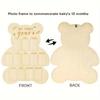 Bear/Egg/Door Shape Baby Milestone-Photo Frame Wood Board Photo Banner  Mothers Day Celebrations