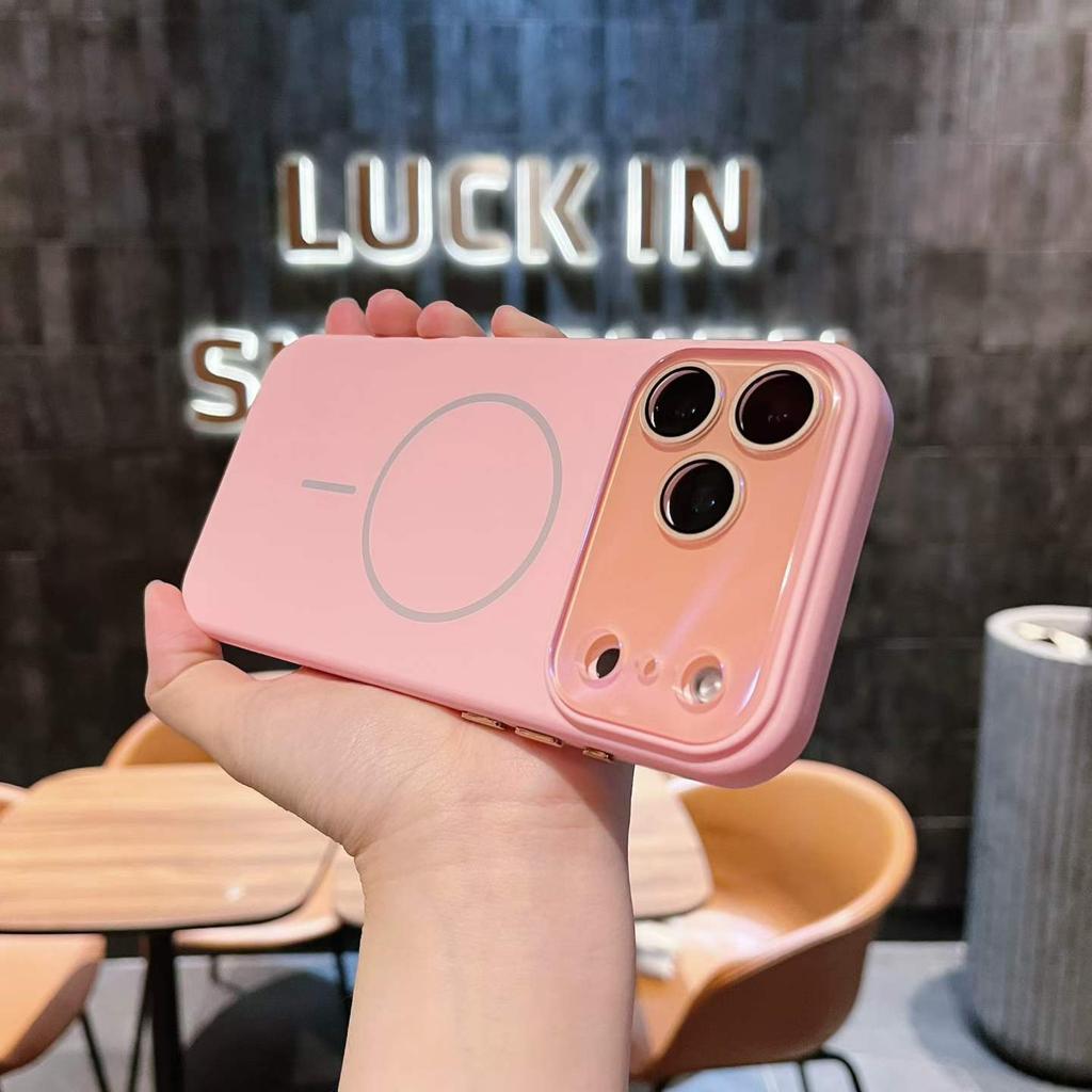 Orginal Liquid Silicone Crystal Camera Protect Case for IPhone 17Pro Max 16 15 14 13 12 11 Official for Magsafe Shockproof Cover