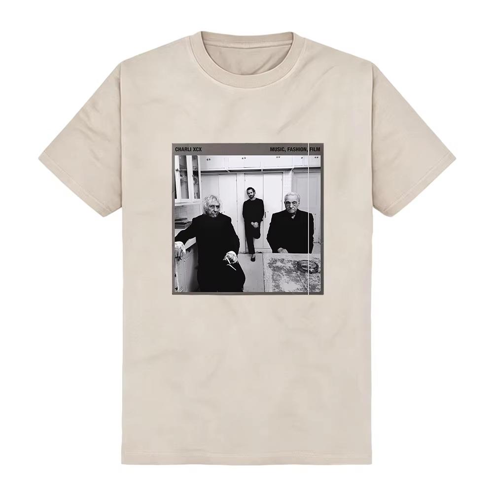 2026 Summer Fashion Trendy Tee Music, Fashion, Film Album Design Tees Singer CHARLI XCX Graphic Print T-shirt Cotton Short Sleeve