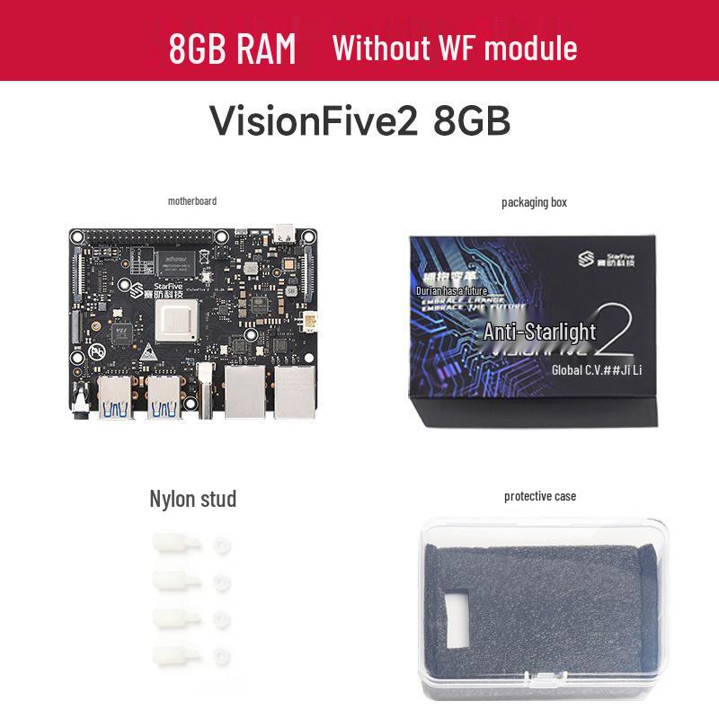 SaiFang VisionFive2 RISC-V con GPU 3D Integrata che Esegue Linux - Disponibili Kit Multipli