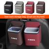 For Leather Car Large Capacity Drink Bottle Storage Bag Hanging Seat Back Trash Bin Sorento Stinger Soul Spectra Niro