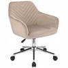 Napoli Beige Armchair On A Silver Foot