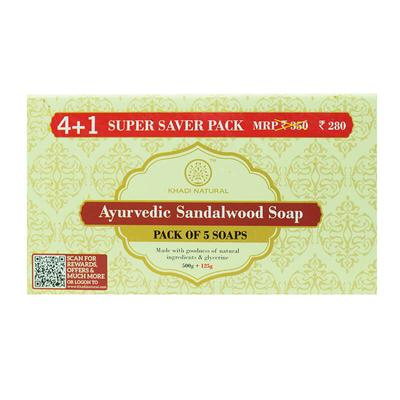 Handgemachte Ayurveda-Seife mit Sandelholz: für komplexe Hautpflege (5 Stücke), Ayurvedische Sandelholzseife Handgefertigt