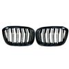Pair Car Front Kidney Grille For BMW G01 X3 X3M G02 X4 2018- Kidney Grill Gloss Black Dual Slat Auto Grill Accessories
