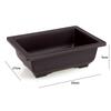 1 stk Plast Blomsterpotte Balkong Firkantet Blomsterpotte Blomster Bonsai Bowl Barnehagepotte Blomsterpotte Imitert rektangel barnehagebasseng