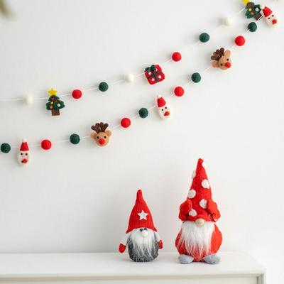 Delicate Felt Christmas Banner Merry Christmas Hanging Bunting Christmas Ornaments Reusable Xmas Garland