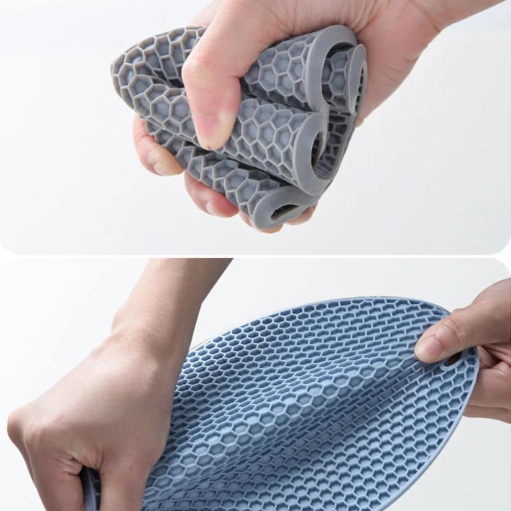 Silicone Honeycomb Heat Insulation Pad Heat Insulation Anti Slip Placemats Circular Waterproof Pad Kitchen Accessories