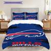 Set di tre pezzi Spirito di squadra Buffalo Bills(1 * copripiumino + 2 * federa, senza nucleo)Set biancheria da letto Morbido e confortevole Copripiumino e federa