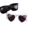 نظارات شمسية على شكل قلب للعروسين - ديكور حفل زفاف وحفلة توديع العزوبية