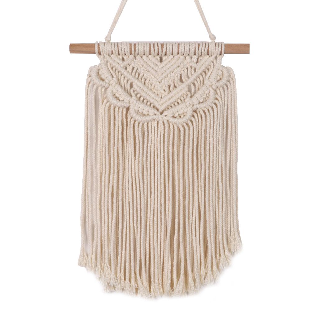 Hand Woven Tapestry Bohemian Wall Hanging Ornament Geometric Art Wall Decoration Small Flower Pattern