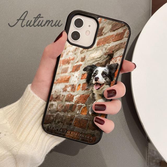 Süße Border Collie Hund Haustier Handyhülle für iPhone 11 12 13 14 Pro Max Mini XR XS SE 2020 6S 7 8 Plus Samsung Galaxy S21 S22 Cover