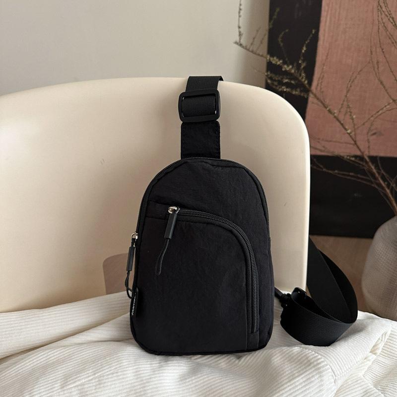 Summer new men's and women's shoulder messenger bags, solid color casual and light going out sports versatile chest bag fanny pack