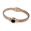 Rose Gold Roman Numeral Titanium Steel Bracelet for Women – Elegant, Versatile & Vintage European-American Style