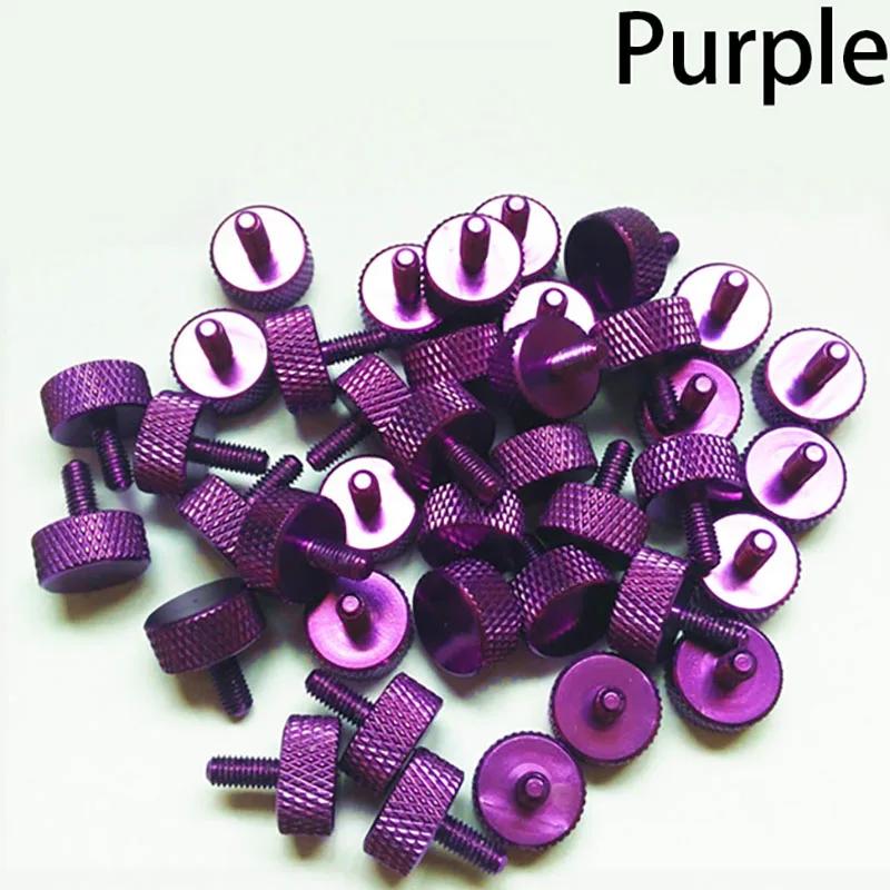

2pcs M3 M3.5 M4 M6 Colourful Aluminum Alloy Thumb Screw Flat Cylindrical Head Hand Tighten Bolt DIY Computer Case Anodizing M3.5x4.5-2PCS фіолетовий