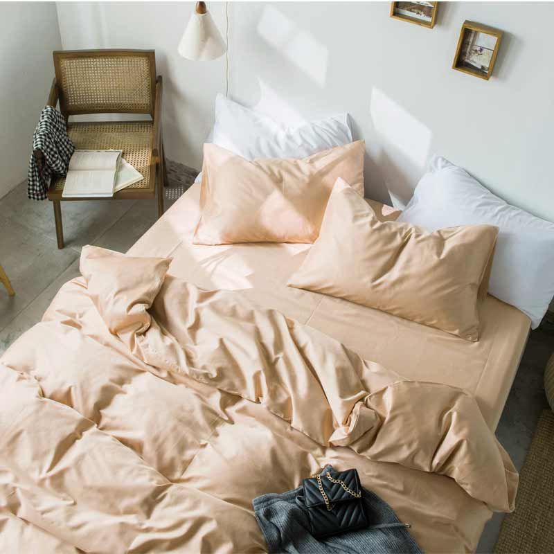 

60 Штук 300 Штук Хлопок Сатин Гладкий Хлопок Пододеяльник Четырехпредметный Комплект Двуспальный 2 М 1,8 М Постельная Принадлежность Однотонный Чистый Pillowcase single] Navajo Yellow