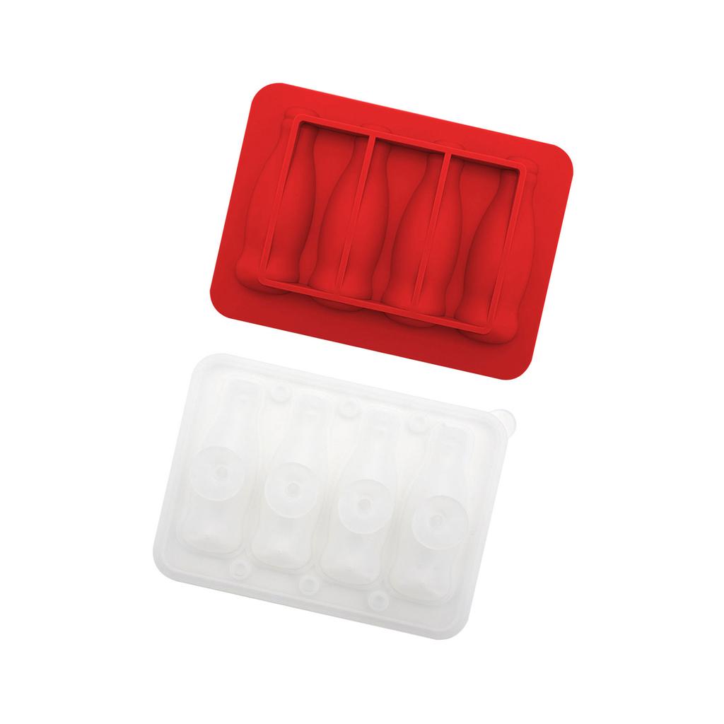 Silicone 3D Coke Bottle Ice Cubes Tray with Lid Popsicles Making Tool for Home Gatherings and DIY Beverage Decorations