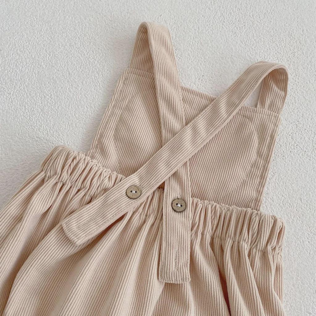 Frühling 2025 Baby Mädchen Puppenkragen Top & Spitzen-Overall Set