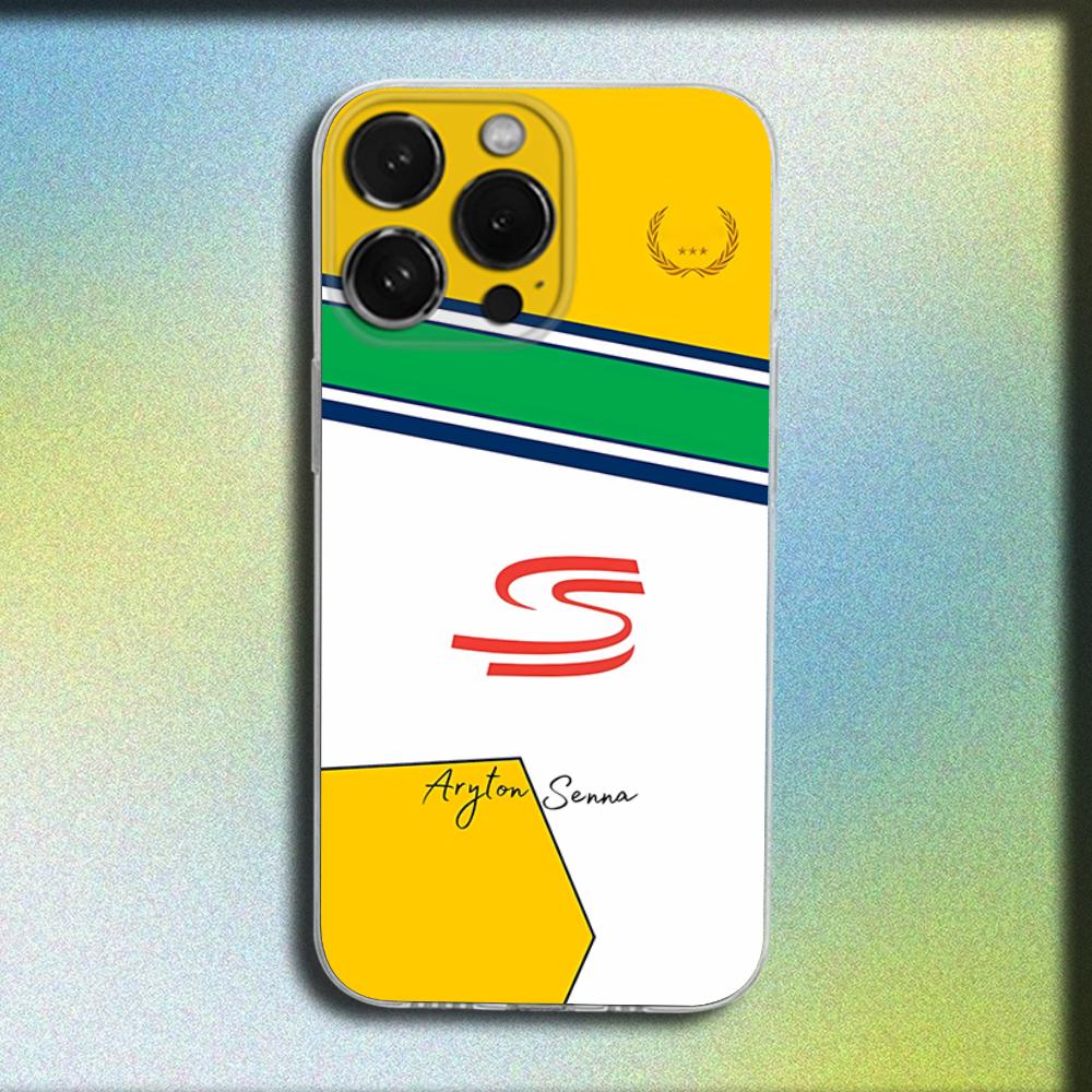 A-Ayrton Senna Phone Case For iPhone 16,15,14,13,12,11 Plus,Pro,Max,XR,XS,Plus,SE,Mini Transparent Soft Cover