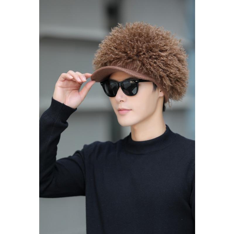 

Модная маленькая кепка с козырьком, подчеркивающая лицо, осень-зима, корейский стиль, милый и крутой стиль горячей девушки, плюшевая вязаная бейсболка One size