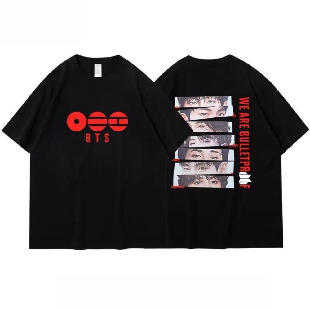 Fashionable Boys T-shirt BTS EYE Inspired Pattern T-shirt 2XS
