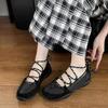 Designer Flat Heel Casual Single Shoes Women All Match Cross Tied Ballet Shoes Outdoor Runway Breathable Mary Janes Female Ins