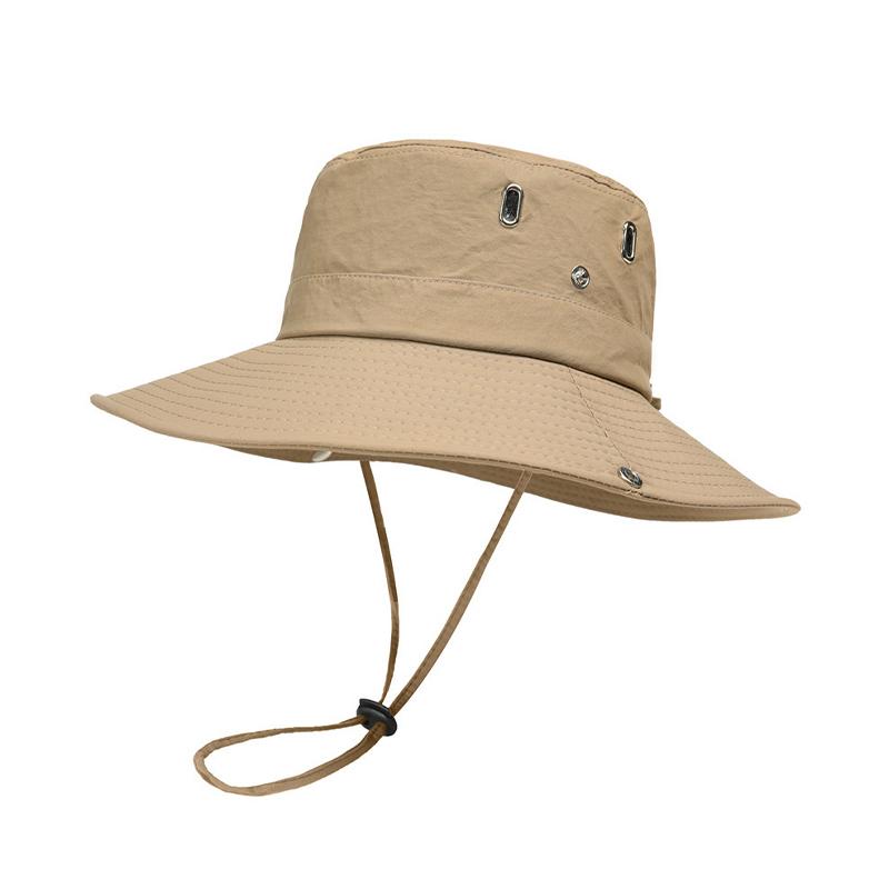 

Quick Dry Wide Brim Bucket Hat for Men Women cap Breathable Adjustable Chin Strap Outdoor Hiking Fishing Sun Hat