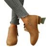 Four seasons  shoes British style solid color casual zipper low heel thick heel short boots
