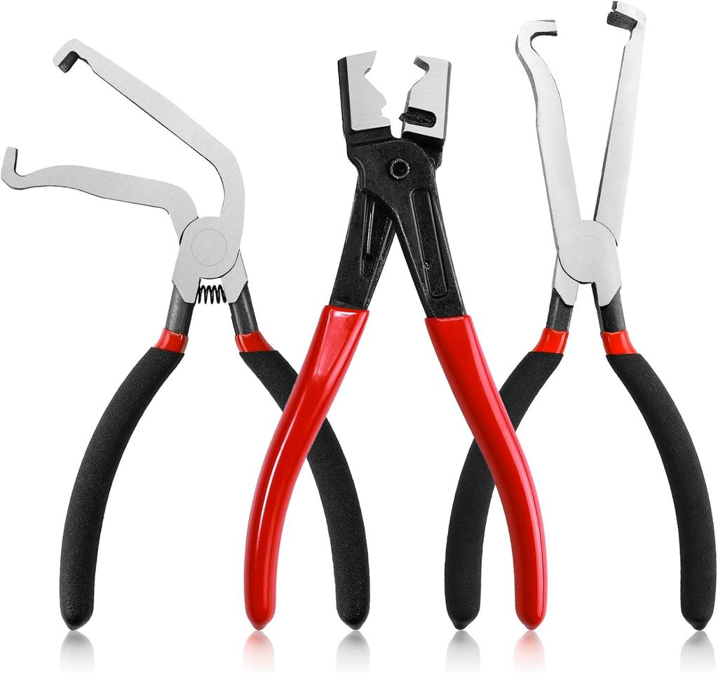 Electrical Disconnect Pliers, 4-Pack Automotive Tools, Fuel Line Clip Remover, Ignition Coil Plier, Red
