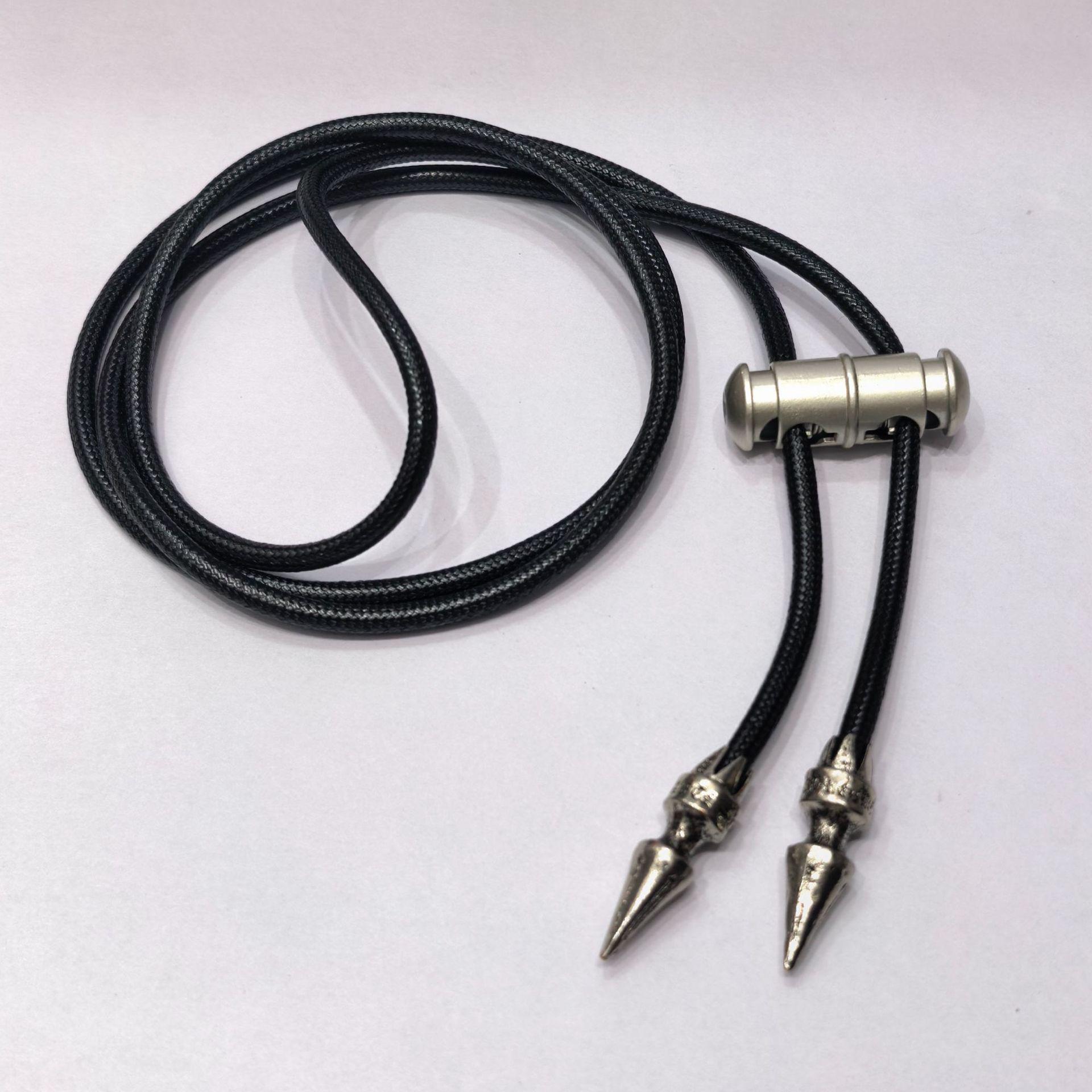 Серебряный Орел Боло-галстук: Мужское плетеное кожаное ожерелье с подвеской из сплава