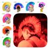 Vibrant Rainbow Purple Festive Wig Funny Party Accessory Hen Crest Headwear