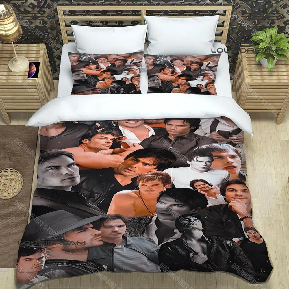 The Vampire Diaries Damon Salvatore Beddengoed Sets Prachtige Bedbenodigdheden Set Dekbedovertrek Beddekenset Beddengoed Verjaardagscadeau