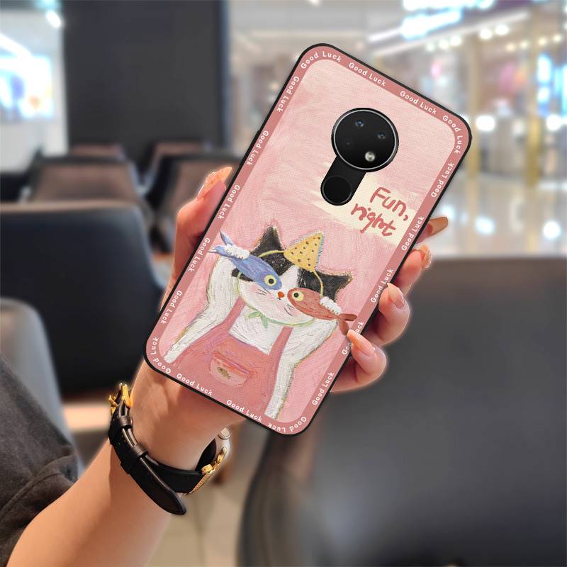 Dirt-resistant Durable Phone Case For Nokia 6.2/7.2 Silicone Anti-knock Graffiti Anti-dust Cartoon Phone Pouch Soft Case