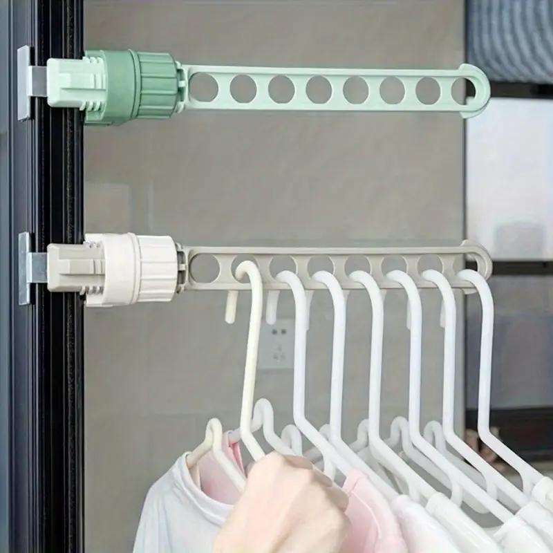 8-hole Portable Buckle Clothes Drying Rack Artifact Windowsill Balcony Hanging Clothes Drying Window Portable Travel Wardrobe
