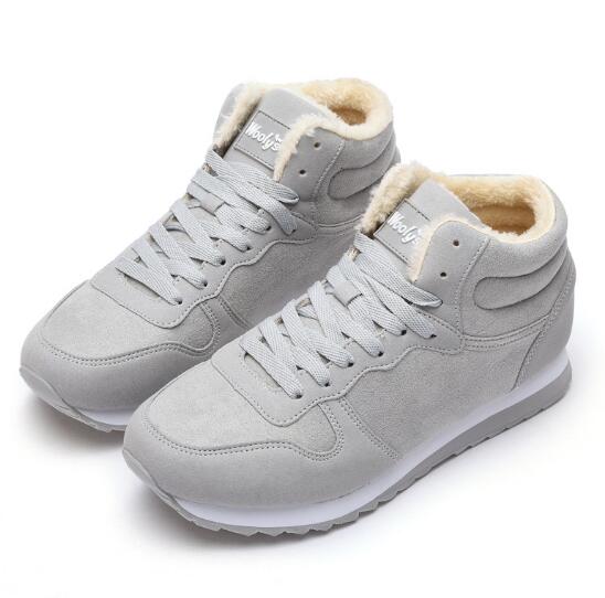 

Мужские и женские теплые кроссовки, зимние ботинки, плюшевые супертеплые замшевые ботинки, спортивная обувь для пар, зимние кроссовки для любителей активного отдыха H335 48 серый
