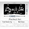 Personalized Beach Life License Plate UV Resistant Palm Trees Sand Sun Car Tag Custom