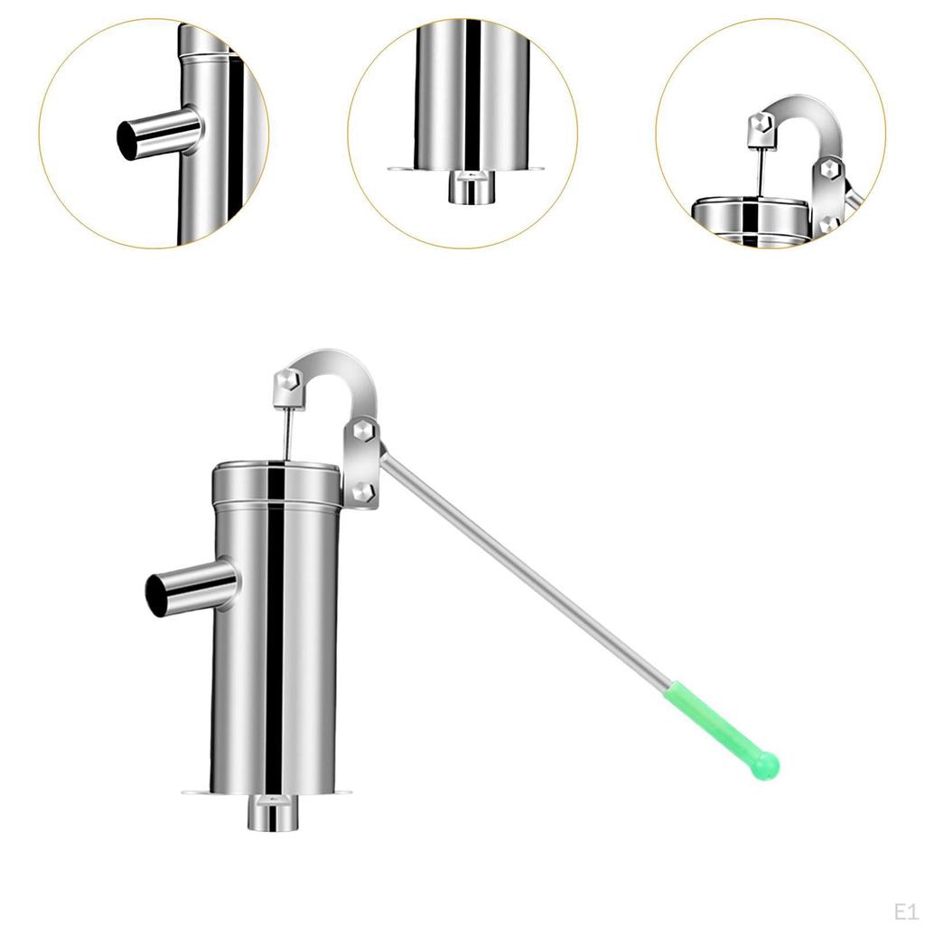 Pompă manuală de apă de puț Eficiență ergonomică, Portabilă Practică, Oțel inoxidabil, Aspirație manuală