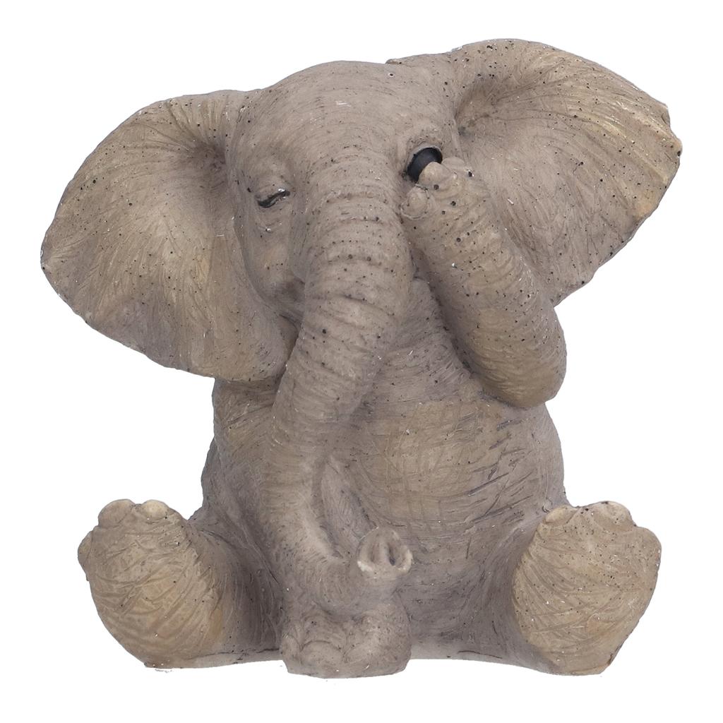 Resin Elephant Statue Crafts Cute Elephant Ornament Home Decoration for Living Room BedroomType 3
